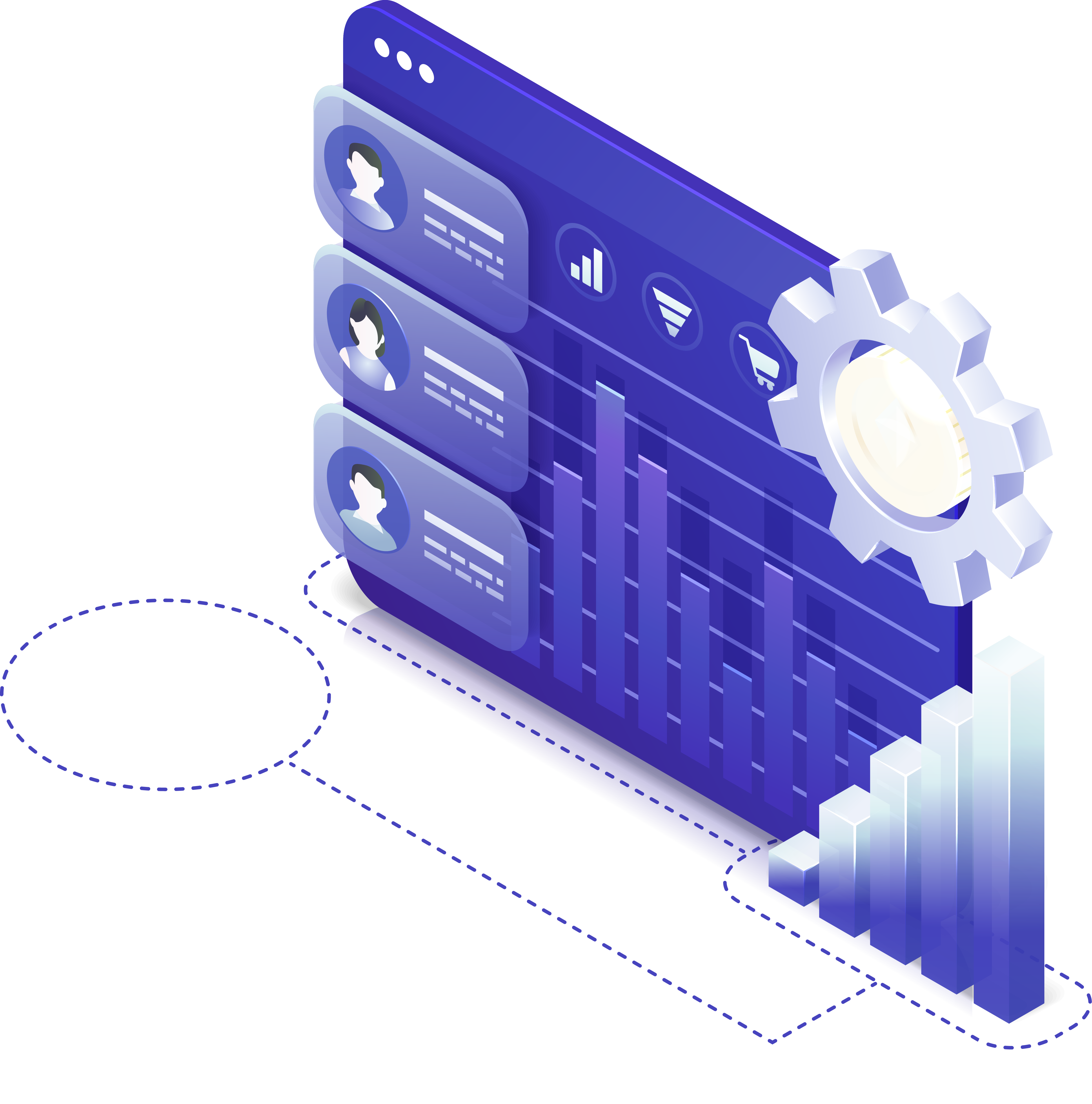 Cas client Illustration design graphique : dessin représentant le webdesign